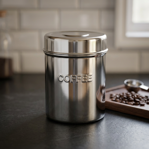 Juego de botes de té y café de acero inoxidable al por mayor, almacenamiento de cocina, tapa de bote de metal para comida, té, café, almacenamiento de azúcar - Product Image 2