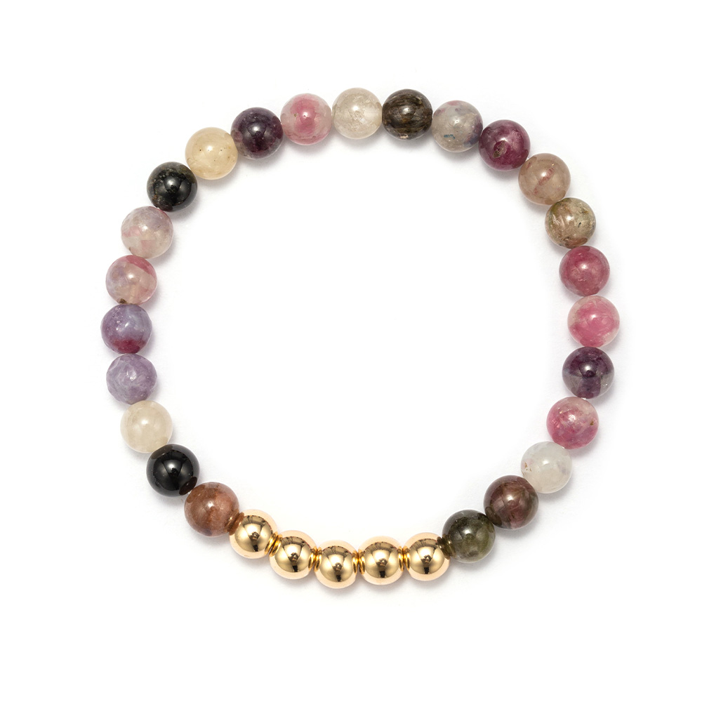 Tourmaline de couleur + hématite