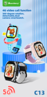 Montre connectée pour enfants C13 4G, vente en gros, GPS, SOS, Wifi, étanche, Android, SIM, horloge, appel, localisation, tracker, montre intelligente pour enfant