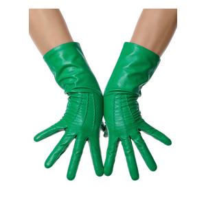 ถุงมือหนังสีเขียวยาวปานกลางราคาถูกกันน้ำได้ถุงมือหนังจากปากีสถาน - Product Image 1