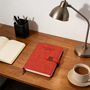 Carnet de notes de bureau en cuir PU à couverture rigide A5 avec logo personnalisé - Cadeau couleur personnalisée - Product Image 3