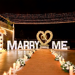 NIKA Decorazioni per Matrimoni, Accessori per Proposte, Luci 'Sposami', Lettere Luminose Giganti da 3 e 4 Piedi, Numeri LED Grandi - Product Image 1