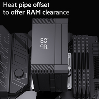 SNOWMAN Nouveau refroidisseur de processeur, dissipateur thermique, radiateur numérique avec affichage de la température, compatible LGA 1851 1700 1200 1366 AM5 AM4, refroidisseur de processeur PC