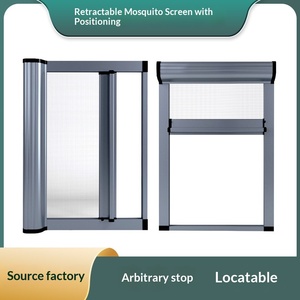 Moustiquaire invisible <span class=keywords><strong>enroulable</strong></span> abordable pour portes et fenêtres, moustiquaire coulissante moderne rétractable - Product Image 4