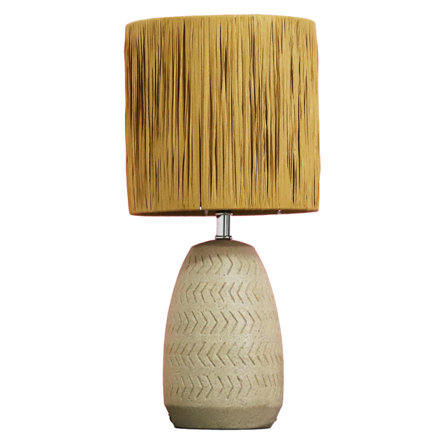 Contemporary Artistic Weavers Vase Table Lamp with Painted Resin Base Lafite Lampshade Home Decoration Bedroom Lights Simple