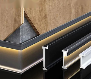 Plinthe lumineuse LED moderne en alliage d'aluminium, bande lumineuse pour carrelage, moulure décorative murale, durable, écologique, résistante à l'humidité - Product Image 4