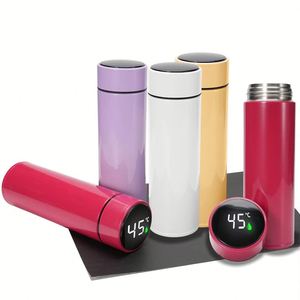 17oz 500ml Custom Logo Smart Tea <b>Infuser</b> <b>Bottle</b> LED Temperature Display Stainless Steel Square Vacuum Flask Modern Design for - Product Image 3