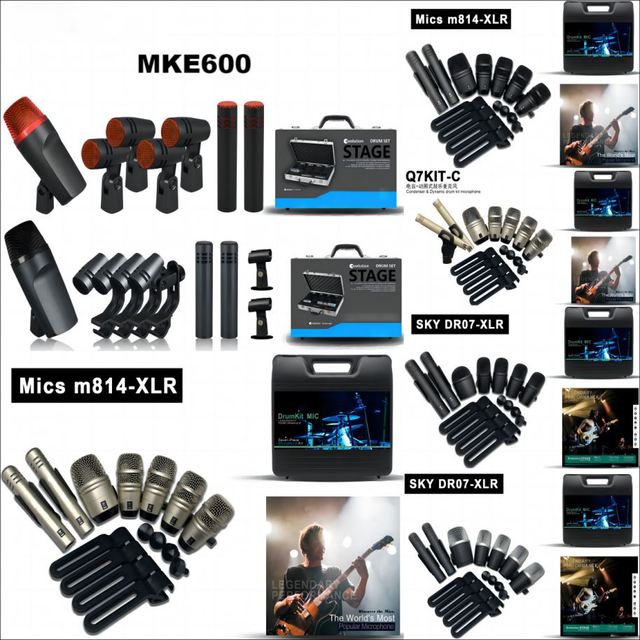 Plastic Recording Microphone Professional Drum Kit Made in China Microphone Drum Kit