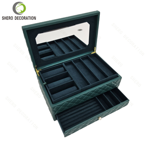 Boîte de rangement et d'emballage pour bijoux en cuir avec logo personnalisé, présentoir pour bagues - Product Image 6