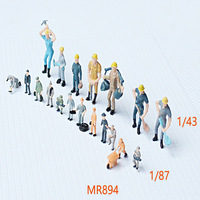 Modèle de mini-travaux publics en plastique coloré, figurines miniatures de chemin de fer, décoration de table de sable architecturale, modèle de micro-scène