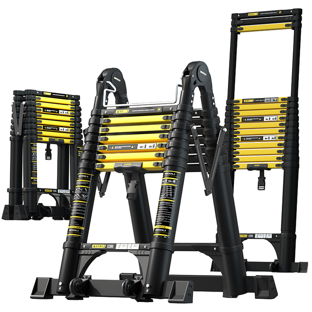 Modern Designed Thickened Aluminum Alloy Telescopic Ladder Anti-Slip Multifunctional Folding Domestic Ladder