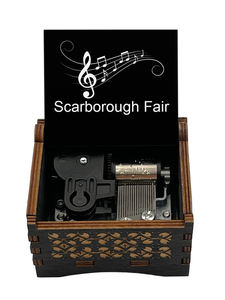 Boîte à musique <span class=keywords><strong>vintage</strong></span> à manivelle avec la chanson Scarborough Fair, mouvement mécanique, jouet musical en bois pour enfants, cadeau d'anniversaire, cadeau de mariage - Product Image 6