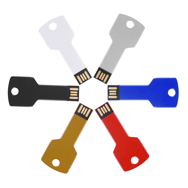 Key Shape Usb Flash Drive 64GB U Disk 32GB Gift Pendrive 16GB 8GB 4GB Multicolor Pen Drive Cle Usb Memory Stick