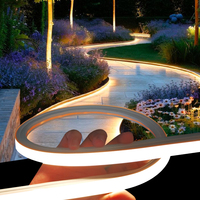 LFB1616-4 Tira de Luz LED de Silicona Cortable Personalizada, Impermeable IP66, Luz de Neón Flexible para Jardín, Paisaje Exterior, Parque y Caminos