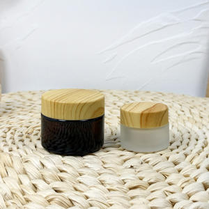 Pot en verre de fleur sèche transparente de 60ml de haute et fine qualité ronde personnalisée avec bouchon CR - Product Image 4