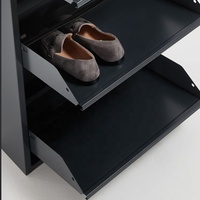 Mueble Zapatero Popular de 5 Puertas para el Hogar, Diseño para Recibidor, Estantes de Exhibición