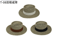 Chapeau de soleil respirant et élégant T-08 Double Root Salty Grass, nouvelle arrivée, pour hommes et femmes, idéal pour le maquillage quotidien
