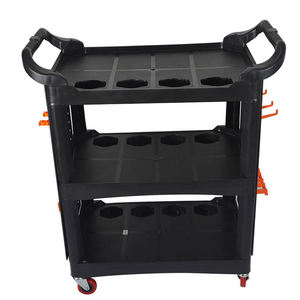 Chariot de detailing automobile à 3 niveaux sur roulettes, personnalisable OEM/OBM, pour <span class=keywords><strong>garage</strong></span>, atelier et atelier de réparation - Product Image 3