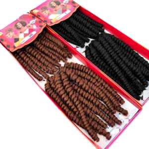 Extensiones de Cabello Sintético para <span class=keywords><strong>Trenzas</strong></span> Africanas, Rizadas, Suaves y Naturales, de 8 Pulgadas y 130g, Tipo Ha Va Curl Twist Braids, Estilo Español - Product Image 6