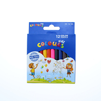 Ensemble de 12 crayons de couleur miniatures en bois DRATEC, formes triangulaires/hexagonales/rondes de 3,5 pouces, diamètre de 6,9 mm, certifié EN71, logo personnalisé