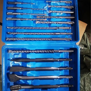 Jeu de 17/13/12/10/7 pièces de burins pour marteau perforateur avec tête de coupe en alliage YG8C, coffret combiné en plastique/aluminium/fer - Product Image 2