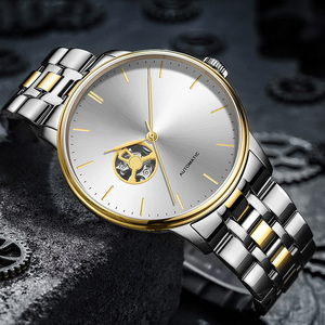 Montre pour homme et <span class=keywords><strong>femme</strong></span>, montres mécaniques de luxe, acier inoxydable, haute qualité, étanche, sport, montre-bracelet personnalisée pour les affaires - Product Image 5