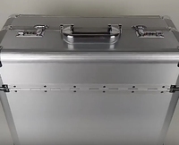 Grande mallette de vol pour chariot mallette de pilote en cuir d'aluminium avec roues espace pour ordinateur portable deux serrures à combinaison-OEM/ODM personnalisable