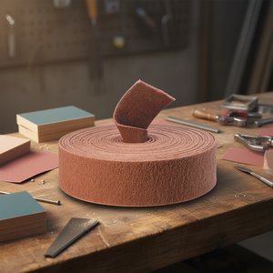 ผ้าทรายม้วนแบบไม่ทอ สีน้ำตาล กว้าง 100 มม. สำหรับขัดและขัดเงา - Product Image 3