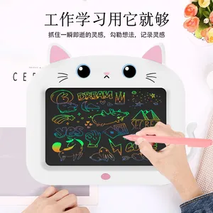 11'' gato LCD Crianças almofada Placa de desenho LCD de desenhos animados para crianças Tablet de escrita eletrônica apagável