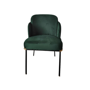 Chaise de salle à manger moderne en mousse haute densité vert olive, rembourrée, avec structure métallique pour café, <span class=keywords><strong>restaurant</strong></span>, usage commercial - Product Image 2