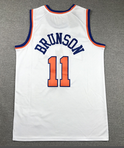 Nouveauté 2026 – Vente en gros et promotion : <span class=keywords><strong>Maillot</strong></span> <span class=keywords><strong>de</strong></span> basketball unisexe brodé des <span class=keywords><strong>New</strong></span> <span class=keywords><strong>York</strong></span> <span class=keywords><strong>Knicks</strong></span> pour hommes # 11 maillots Brunson - Product Image 2