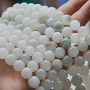 Perles rondes en jade de glace du Tianshan 6 8 10 mm, pierre naturelle pour la fabrication de bijoux, cristal naturel en vrac - Product Image 3