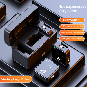 Échantillon gratuit NEEXXT SX63 double 1 à 2 Microphone cravate professionnel sans fil pour caméra IOS Android <span class=keywords><strong>Youtube</strong></span> téléphone mobile - Product Image 2