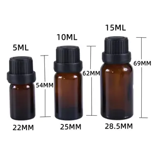 Usine chinoise 5ML 10ML 15ML 30ML 50ML 100ML bouteille d'huile essentielle personnalisée ambre de bonne qualité