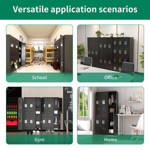 خزانة تخزين حديثة من الفولاذ بـ 6 أبواب قابلة للقفل، قائمة بذاتها ومتينة ومقاومة للرطوبة، مناسبة للاستخدام في الصالات الرياضية والسوبر ماركت - Product Image 3