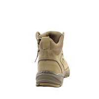 Bottes tactiques en cuir pour hommes, noir kaki, imperméables, antidérapantes, durables pour l'entraînement en plein air, logo personnalisé, ISO CE