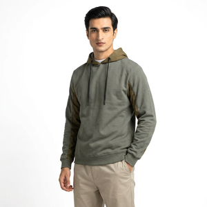 เสื้อฮู้ดดี้ผู้ชายสีพื้นน้ำหนักเบา กำลังฮิต ขายดี แขนยาว แห้งเร็ว - Product Image 1