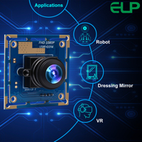 ELP Grand Angle 180 Degrés Fisheye USB Caméra Module 2MP 1080P HD OV2710 CMOS 100FPS Haute Vitesse Mini Caméra Module USB pour Robots