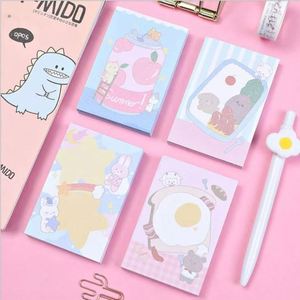 100 feuilles de notes autocollantes mignonnes avec des dessins de filles, papeterie adorable, idéales pour la rentrée scolaire, mémos en papier - Product Image 1