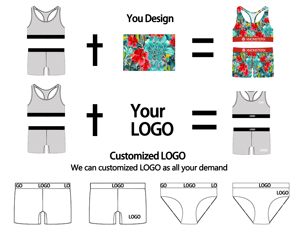 Venta al por mayor Ethica Sporty Print Poliéster Conjunto de ropa interior de las mujeres Sujetador sin costuras y pantalones cortos de las niñas Ethica Boxers y sujetadores - Product Image 4