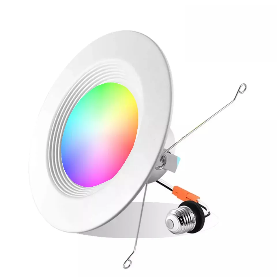 RGBCW色変更9w12wETL Led天井埋め込み式ライト6インチダウンライト調光可能照明