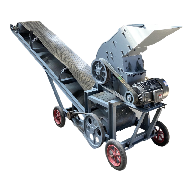 Mobile Conveyor Belt Plate Hammer Crusher