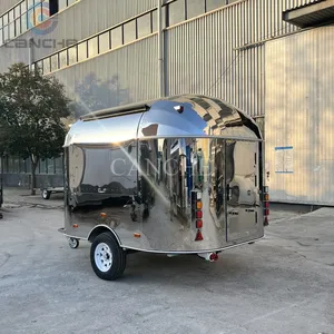 Chariot alimentaire mobile en acier inoxydable Canche pour la vente de hot-dogs en rue - Product Image 1