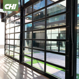 Porte de garage sectionnelle en verre CHI 9x7 avec verre transparent <span class=keywords><strong>pour</strong></span> entrepôts et usines États-Unis Canada - Product Image 1