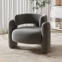 Fauteuil de réception moderne de luxe léger, style crème, canapé individuel pour hôtel, salon, chambre, villa - Fauteuil paresseux de designer