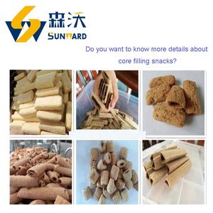 SUNWARD <span class=keywords><strong>Sandwich</strong></span> snack machine de fabrication de boules de <span class=keywords><strong>fromage</strong></span> sauce au chocolat oreiller noyau rempli ligne de production d'aliments soufflés - Product Image 6