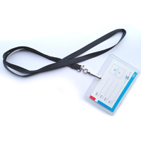 Nouvel Arrivage 2025 – Porte-badge professionnel en PVC vierge, tube uni, avec cordon et clips pivotants, pour billets d'événement, tubulaire creux