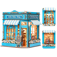 Prachtige kleine magische kasteel DIY miniatuur poppenhuis kit 3D houten puzzel LED verlichting luxe milieuvriendelijke handgemaakte huisdecoratie