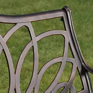 <span class=keywords><strong>Virginia</strong></span> đúc nhôm băng ghế dự bị ngoài trời trong nâu gang vườn băng ghế dự bị Patio bãi cỏ bên ngoài đồ nội thất - Product Image 2