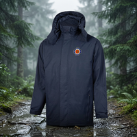 Veste de pluie à capuche pour homme, grande taille, col montant, en cuir de vache tissé respirant avec fourrure de mouton pour l'automne et l'hiver, pour un confort optimal